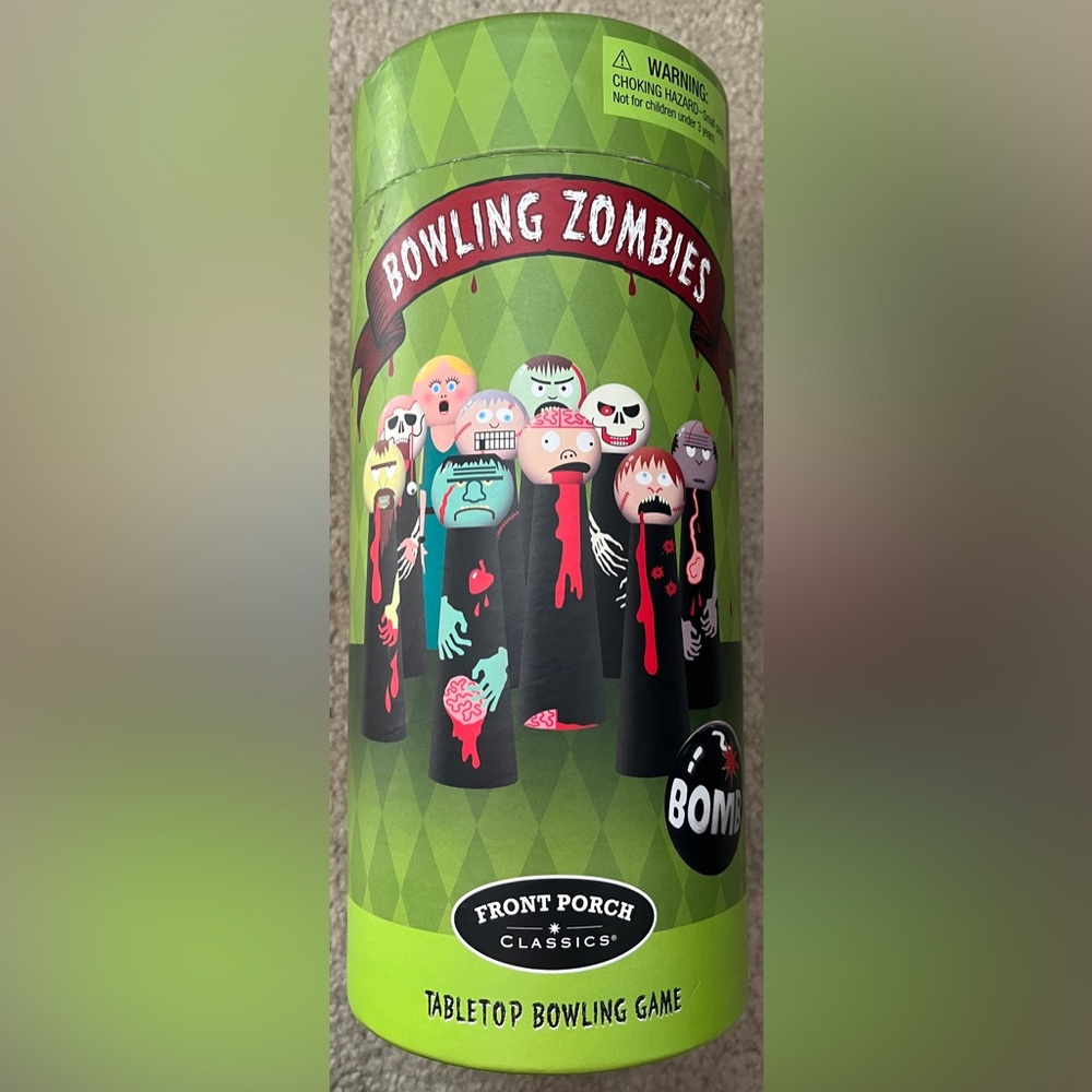 Wood Bowling Zombies Tabletop Bowling Game - great for home, vacation or recess!